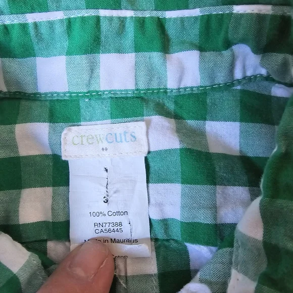 CREWCUTS BOYS SIZE 3 BUTTON DOWN SHIRT - Picture 3 of 4